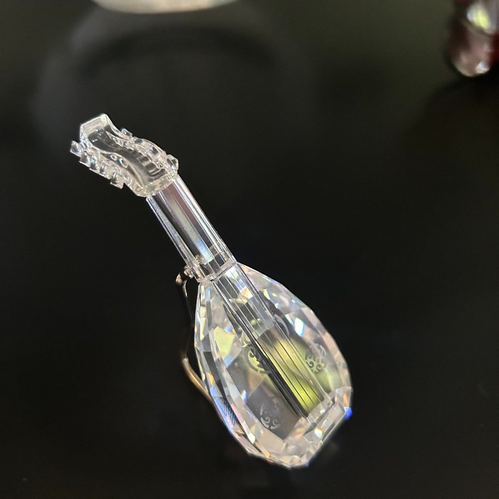 Swarovski Crystal Lute In Mint Condition with box and Stand - 169246 / 7477 000